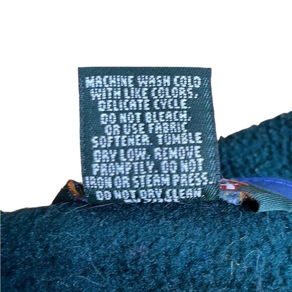 Vintage LL Bean Men’s Zip Up Fleece Forest Green Small - Picture 3 of 8